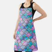 Mermaid fish scale wave japanese seamless pattern. エプロン (インサイチュ)