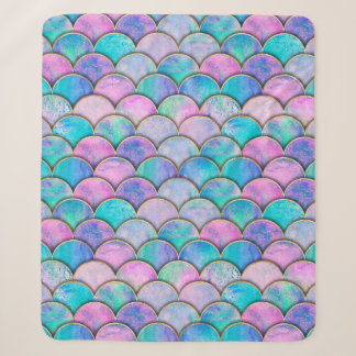 Mermaid fish scale wave japanese seamless pattern. シェルパブランケット