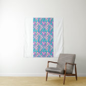 Mermaid fish scale wave japanese seamless pattern. タペストリー (インサイチュ(横))