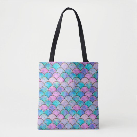 Mermaid fish scale wave japanese seamless pattern. トートバッグ (正面)