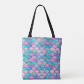 Mermaid fish scale wave japanese seamless pattern. トートバッグ (裏面)