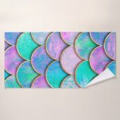 Mermaid fish scale wave japanese seamless pattern. バスタオル (バスタオル)