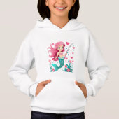 Mermaid Fishing Fun – Kids’ Hoodie (正面)