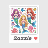 Mermaid Friends Personalized Fun set  シール (シート)