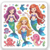Mermaid Friends Personalized Fun set  シール (正面)