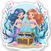 Mermaid Friends Personalized Fun set シール (正面)