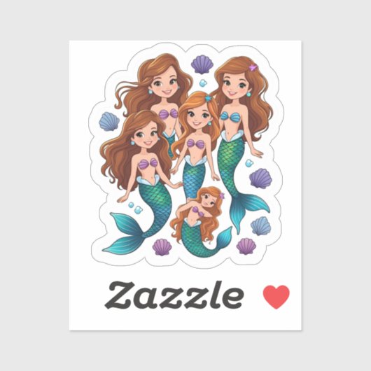 Mermaid Friends Personalized Fun set  シール (シート)