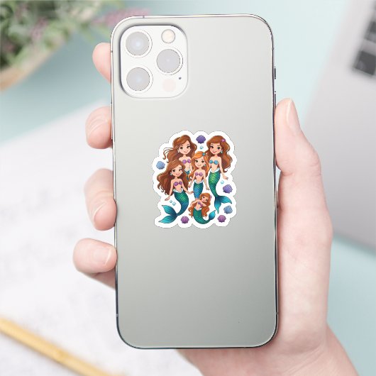 Mermaid Friends Personalized Fun set  シール (スマートフォン)