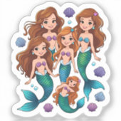 Mermaid Friends Personalized Fun set  シール (正面)