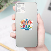Mermaid Friends Personalized Fun set  シール (スマートフォン)