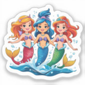 Mermaid Friends Personalized Fun set  シール (正面)