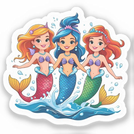 Mermaid Friends Personalized Fun set  シール (正面)