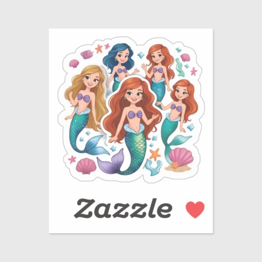 Mermaid Friends Personalized Fun set  シール (シート)