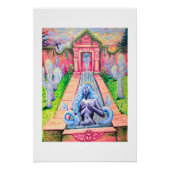 Mermaid garden by Nefertara art poster ポスター (正面)