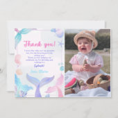 Mermaid Girl Birthday Partyの写真 サンキューカード (正面)