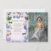 Mermaid Girl Birthday Partyの写真 サンキューカード (正面)