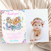 Mermaid Girl Birthday Partyの写真 サンキューカード