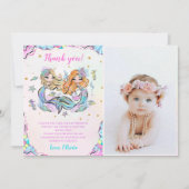 Mermaid Girl Birthday Partyの写真 サンキューカード (正面)