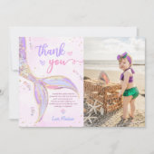 Mermaid Girl Birthday Partyの写真 サンキューカード (正面)