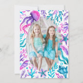 Mermaid Girl Friends Joint Birthday Party写真 招待状 (裏面)