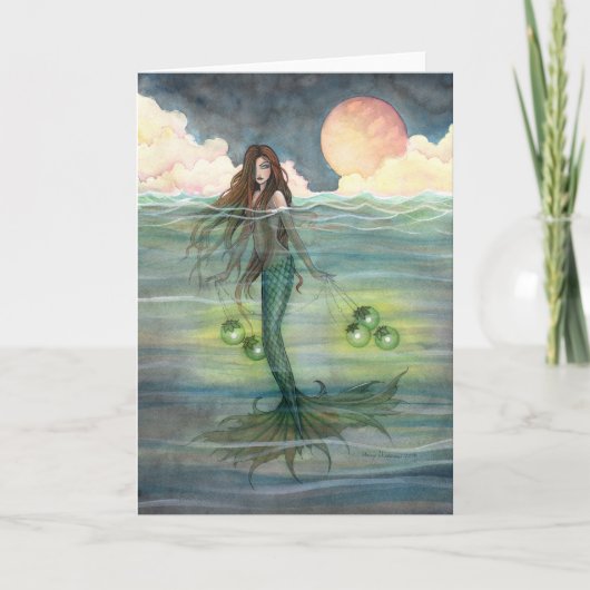 Mermaid Greeting Card 「ライトアップ海」 カード (正面)