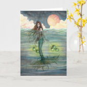 Mermaid Greeting Card 「ライトアップ海」 カード (黄色い花)