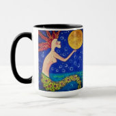 Mermaid Holding Moon Mug マグカップ (左)