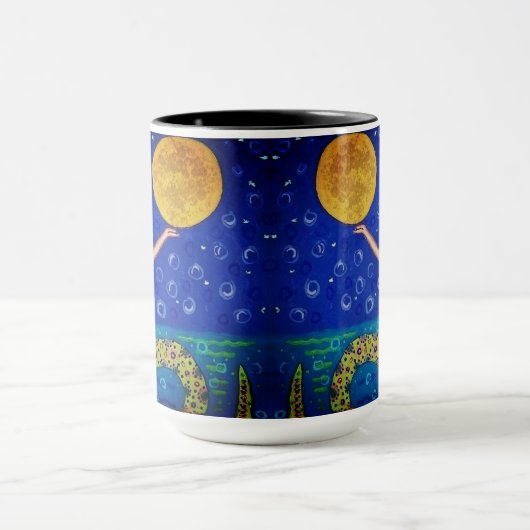 Mermaid Holding Moon Mug マグカップ (中央)