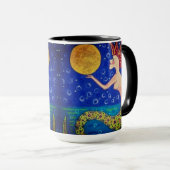 Mermaid Holding Moon Mug マグカップ (正面右)