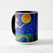 Mermaid Holding Moon Mug マグカップ (正面左)