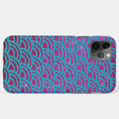 Mermaid Hot Pink Faux Glitter Ombre Case-Mate iPhoneケース (裏面(横))