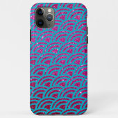 Mermaid Hot Pink Faux Glitter Ombre Case-Mate iPhoneケース (裏面)