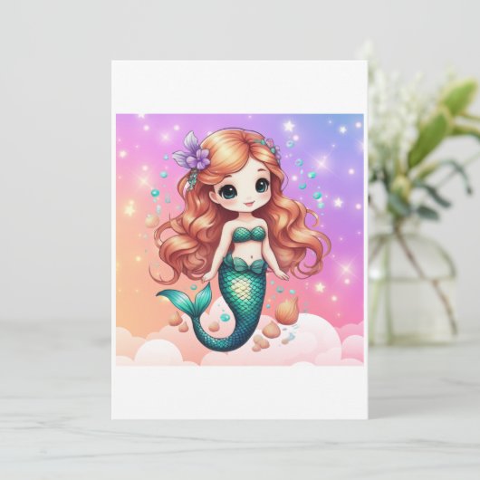 mermaid illustration 招待状 (スタンド正面)