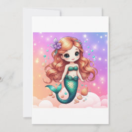 mermaid illustration 招待状