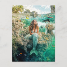 Mermaid in Lush Underwater Coral Garden