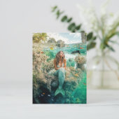 Mermaid in Lush Underwater Coral Garden シーズンポストカード (スタンド正面)
