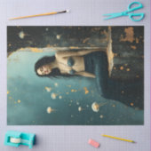 Mermaid Jellyfish Ocean Fantasy Poster 薄葉紙 (クラフト)