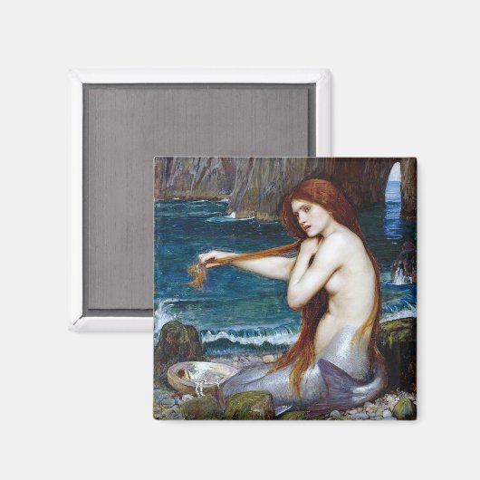 Mermaid, John William Waterhouse マグネット (正面/裏面)