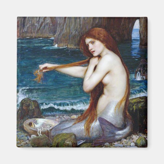 Mermaid, John William Waterhouse マグネット (正面)