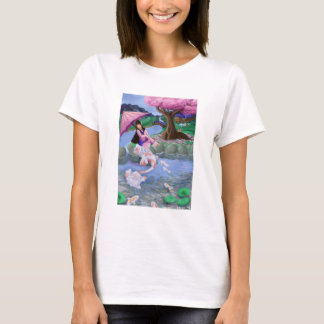 Mermaid Koi landscape Tシャツ