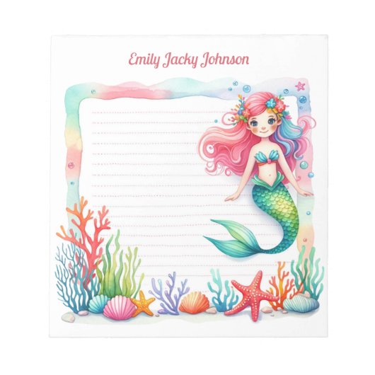 Mermaid Lagoon Notepad ノートパッド (正面)