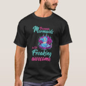 Mermaid Leopard Aqua Clamshell Freaking Awesome Se Tシャツ (正面)