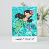Mermaid Life B標準の白い封筒を含む 招待状 (スタンド正面)