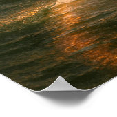 Mermaid Looking At Sailing Ship At Sunset ポスター (角)