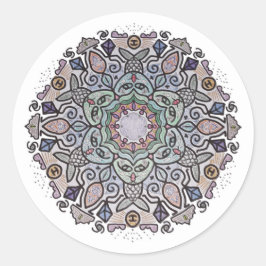 Mermaid Mandala Sticker ラウンドシール
