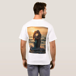 Mermaid_meets_man_in_beautiful_海 Tシャツ