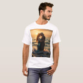 Mermaid_meets_man_in_beautiful_海 Tシャツ (正面フル)