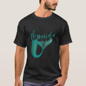 Mermaid Mermaid Black Gray Tシャツ (正面)