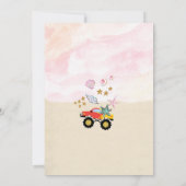 Mermaid & Monster Truck Birthday Invitation 招待状 (裏面)