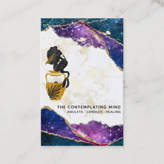 *～* Mermaid Mystic Agate銀河系月の名刺 名刺 (正面)